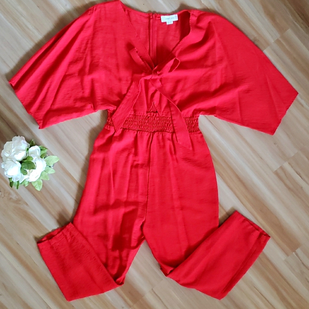 Red Lost Ink Jumpsuit